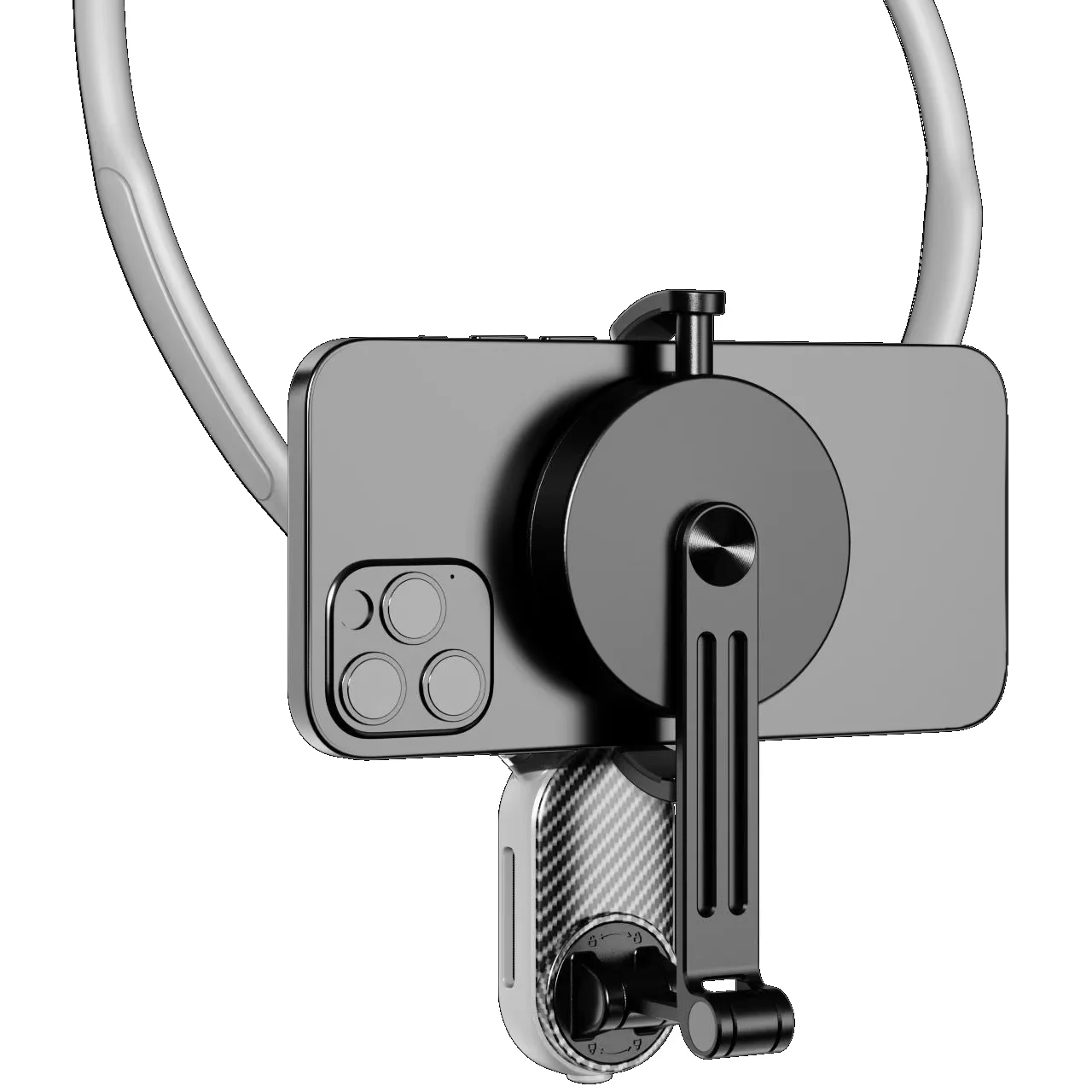 

Portable Sports Magnetic Adjustable Height Angle Horizontal Vertical Screen Neck Phone Holder