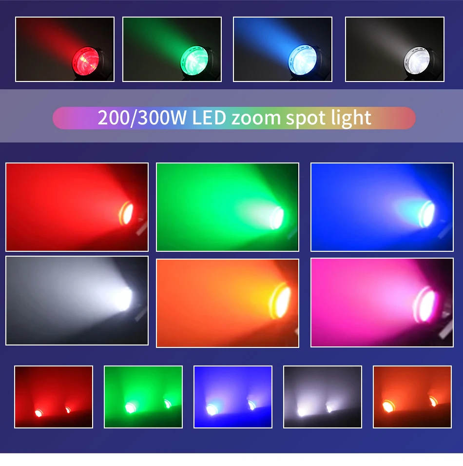 DMX 300W 2in1 Kalt+Warm /RGBW LED Zoom COB Beleuchtung für Party Nachtclub Kirche Hochzeit Lichteffekte – Detail 8