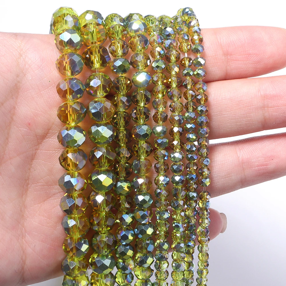 1strand/lot 3/4/6/8mm Faceted  - Crystal Bead Mix recension och pris