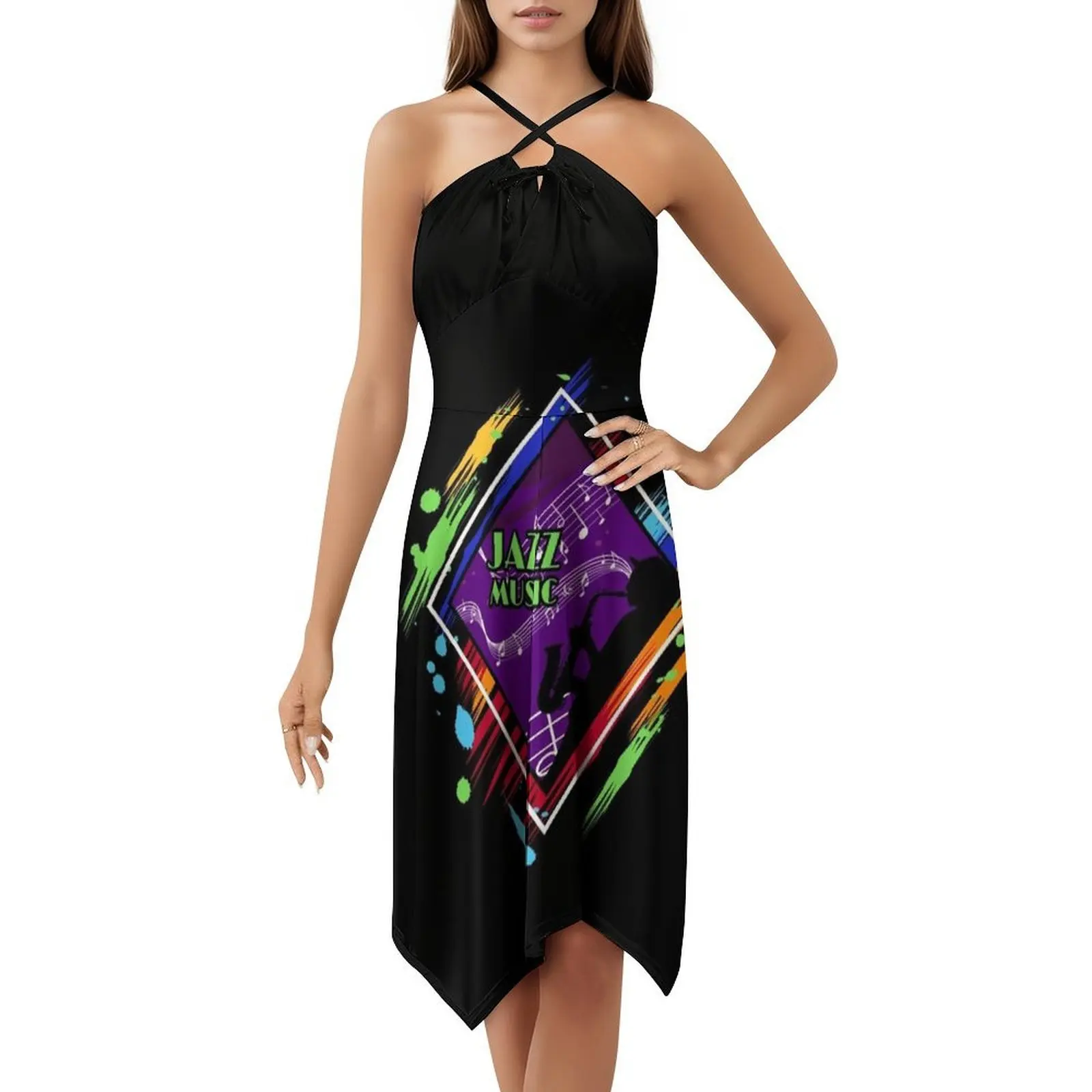 مهرجان موسيقى الجاز فستان سموك زهري للنساء لربيع وصيف فستان كاجوال لحفلة مهرجان الجاز موسيقى الموسيقى #5