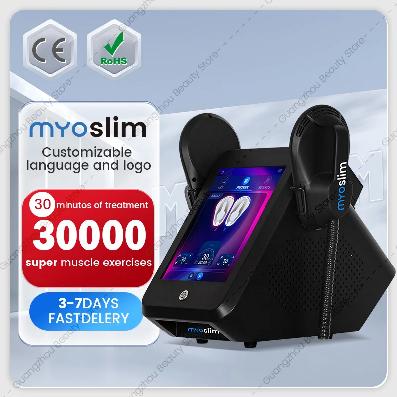 

6500W EMS/myoslim HI-EMT RF15Telsa 200HZ Body Slimming Machine Fat Burning Muscle Sculpting with EMS Technology