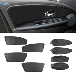 For Renault Megane 3 Microfiber Leather Interior Door Armrest Panel Cover Protective Trim with adhesive Tools