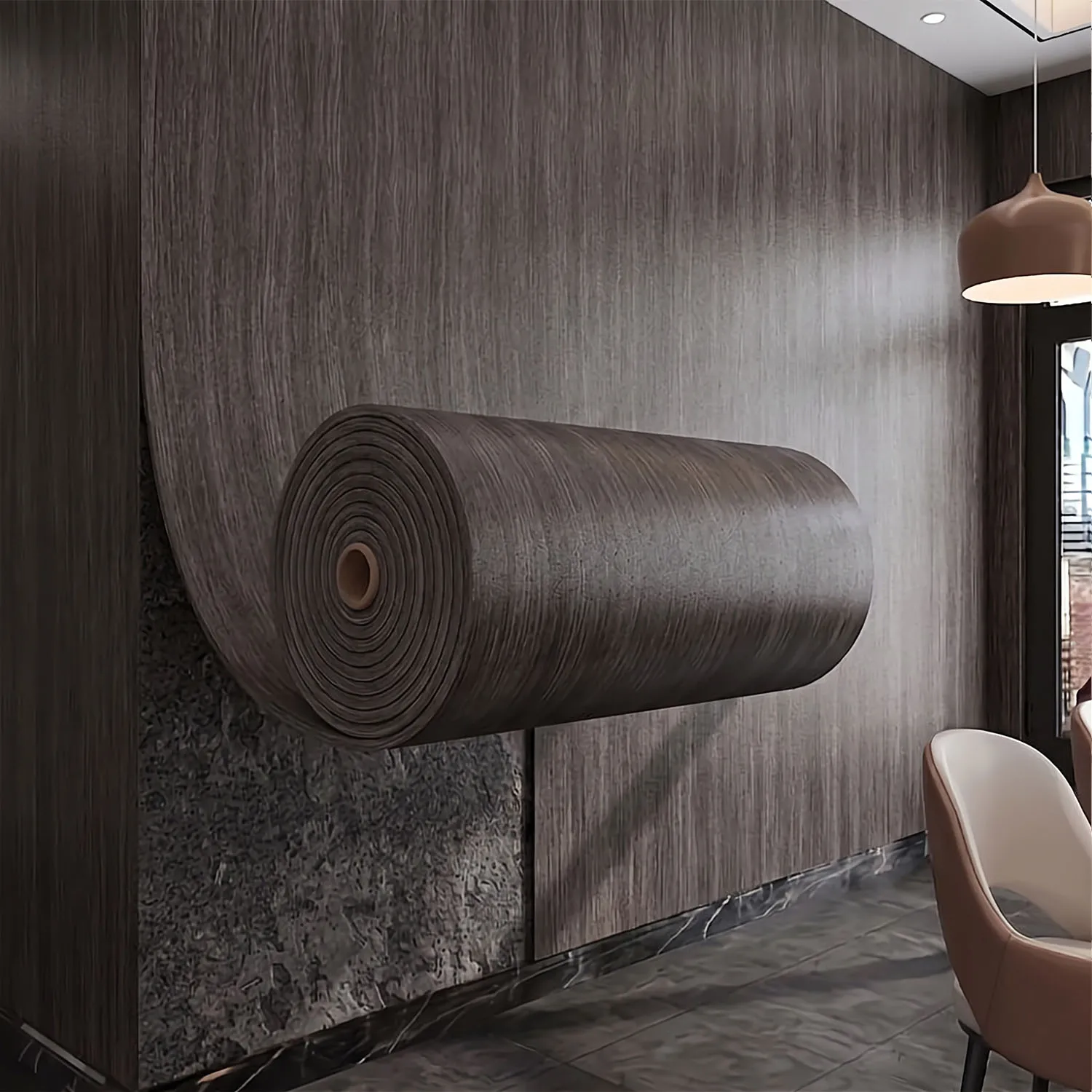 

1 рулон самоклеящейся пленки с текстурой дерева IXPE, водонепроницаемой и влагостойкой, для кухонных шкафов, гостиной, спальни