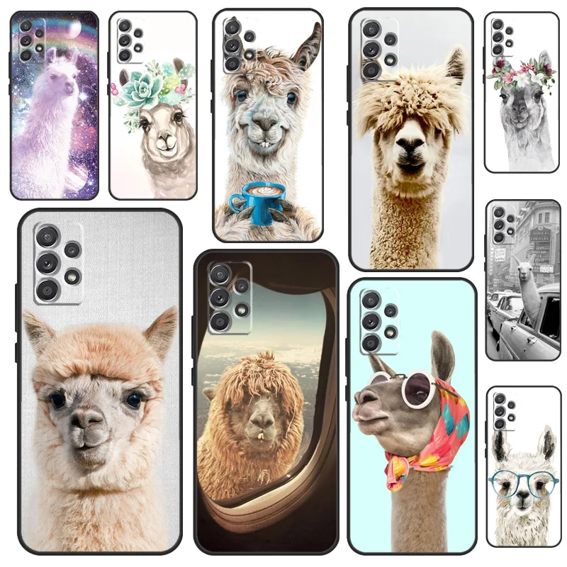 Lama Llama Alpaca Fundas For Samsung A53 A33 A23 A13 A73 A12 A22 A32 A42 A52 A72 A50 A51 A71 A14 A34 A54 Case