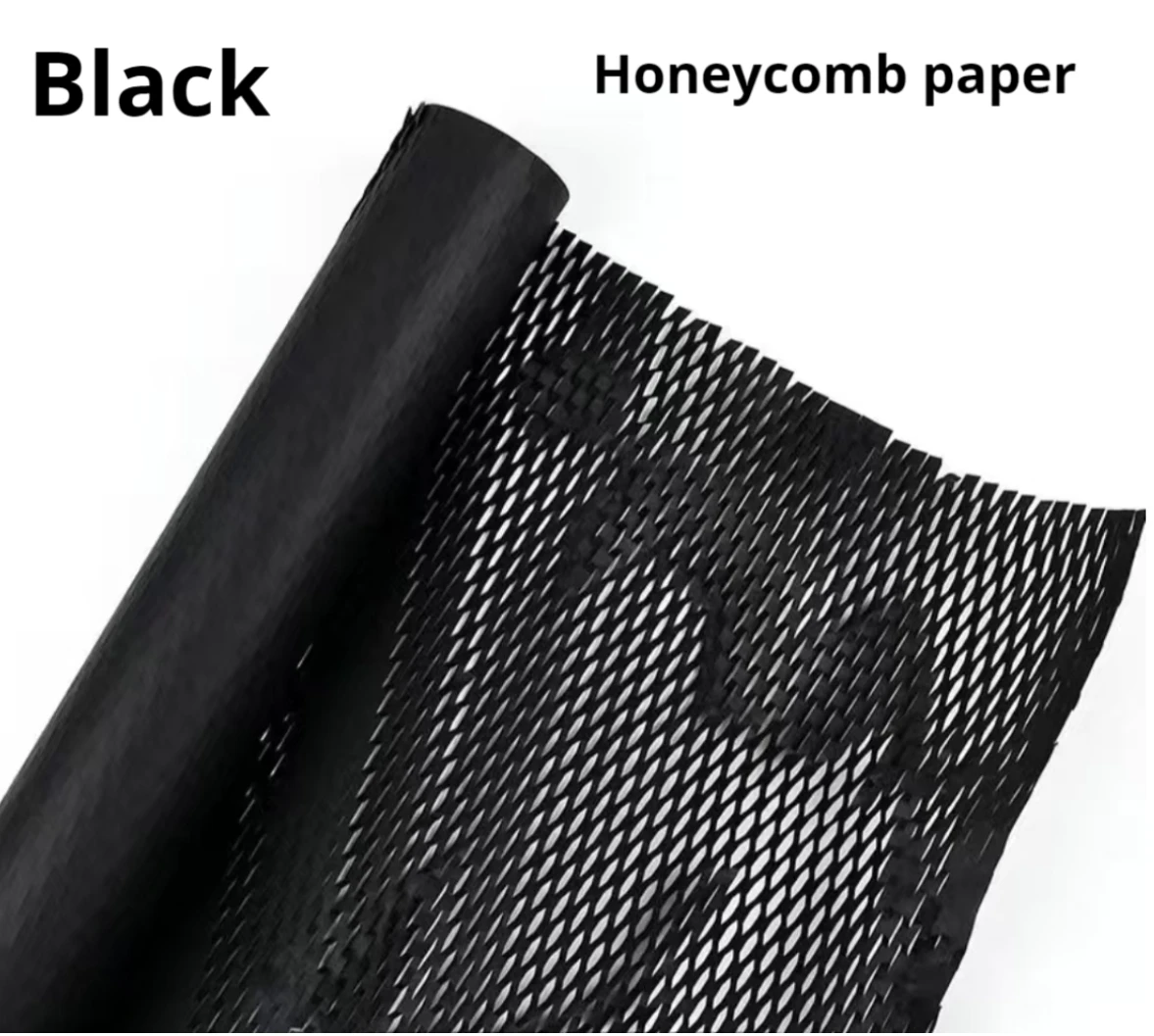 Black Environmental Protection Honeycomb Paper Roll , Flower Wrapping Paper, Arts And Crafts, Gift Wrapping Paper