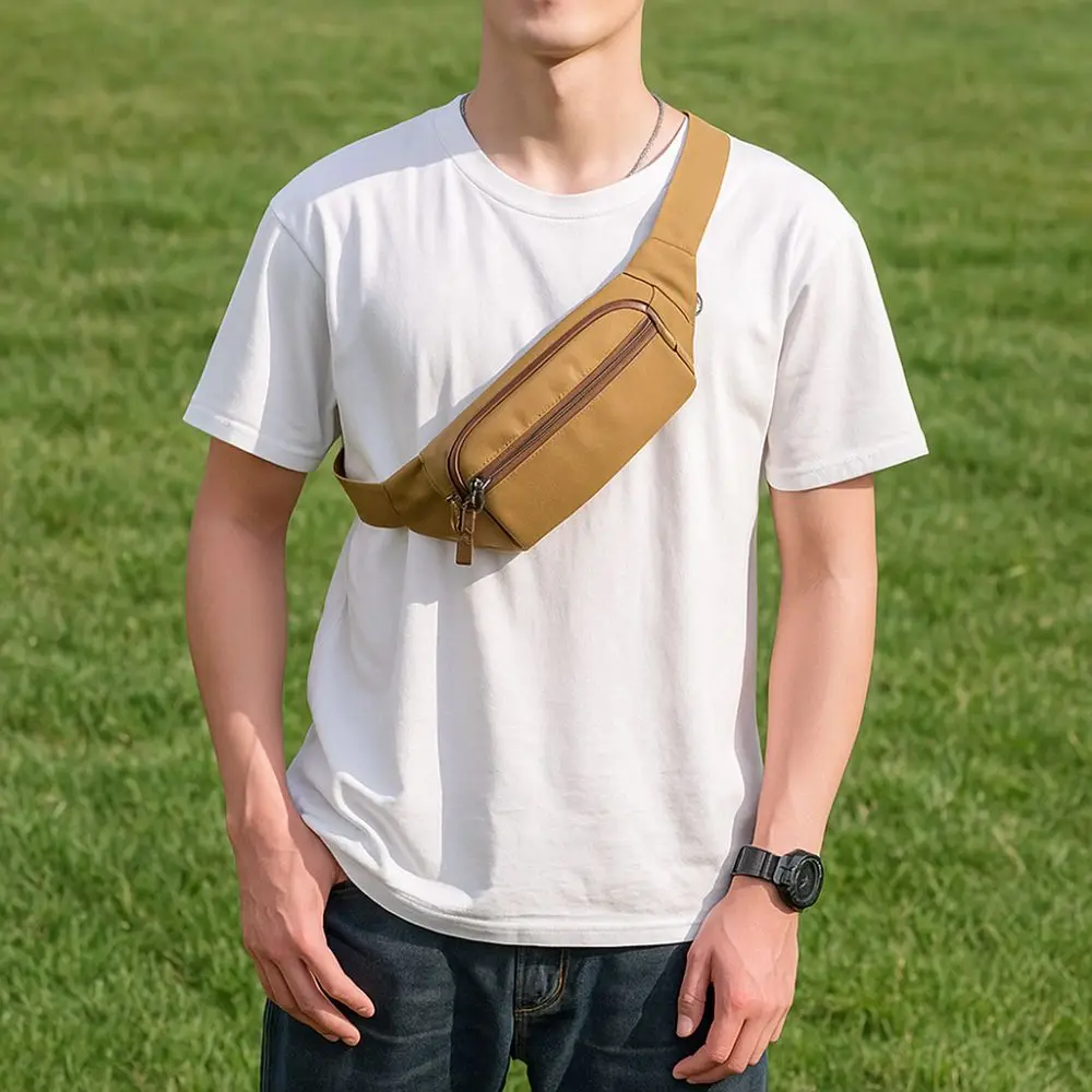 

Adjustable Sports Waist Bag Large Capacity Portable Running Fanny Pack Lightweight Men Chest Bag Outdoor Sports