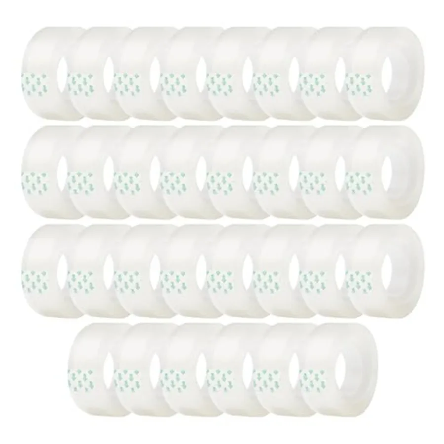 

30 Rolls Transparent Clear Tape Refills for Dispenser, Sturdy Tape Not Easily Tear,0.7 Inch, 27.3 Yard, Perfect for Office, Hom