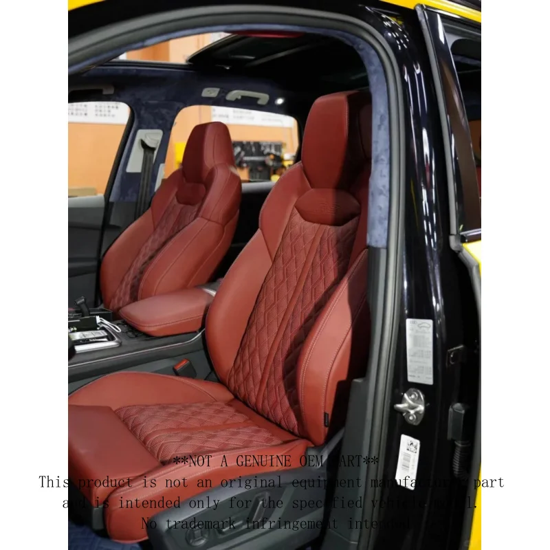 High-End Electric for Audi Red Leather Quilted Pattern Luxury Adjustable Seats