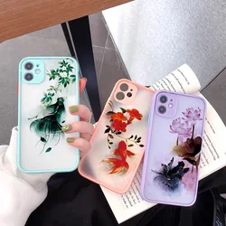 Koi Fish Phone Case For iPhone 16 14 13 15 XS 11 12 Pro Max Mini X XR 7 8 Plus Anime Manga Goldfish Hard TPU Protective Cover