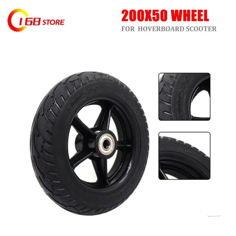 Buena calidad Rueda sólida de 200x50, neumático de 8 pulgadas apto para Hoverboard, dos ruedas, neumático de Scooter eléctrico autoequilibrado