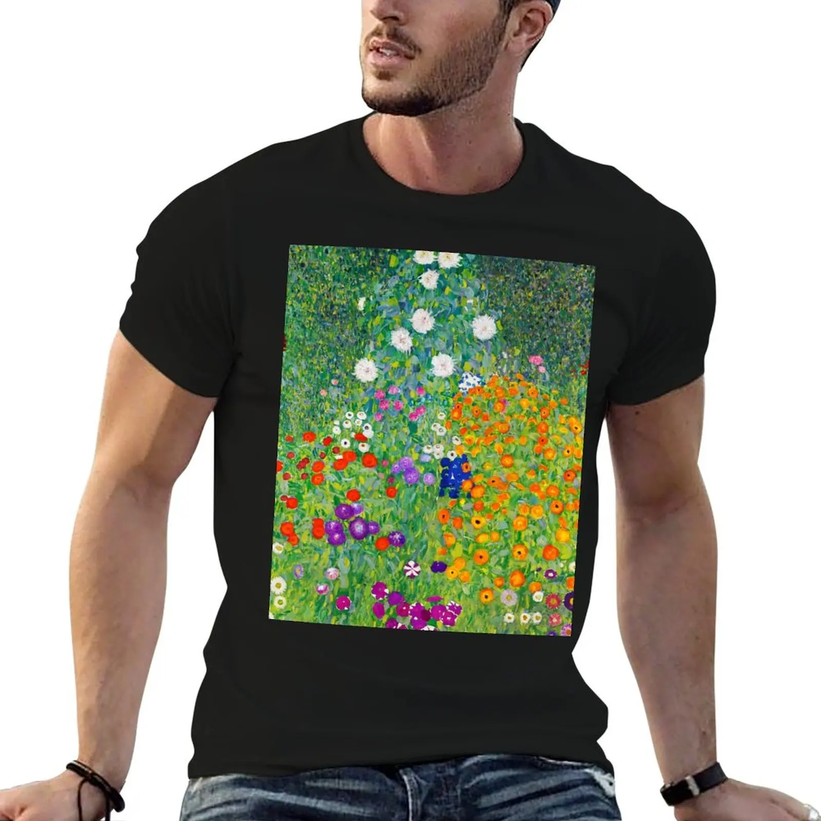 Flower garden - Gustav Klimt T-Shirt anime t shirts sports fans vintage t shirt men