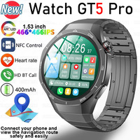 New Huawei Watch GT5 Pro Smart Watch 1.53 Inch HD AMOLED Screen NFC GPS TrackerBluetooth Call Health Monitoring Watch Men Women