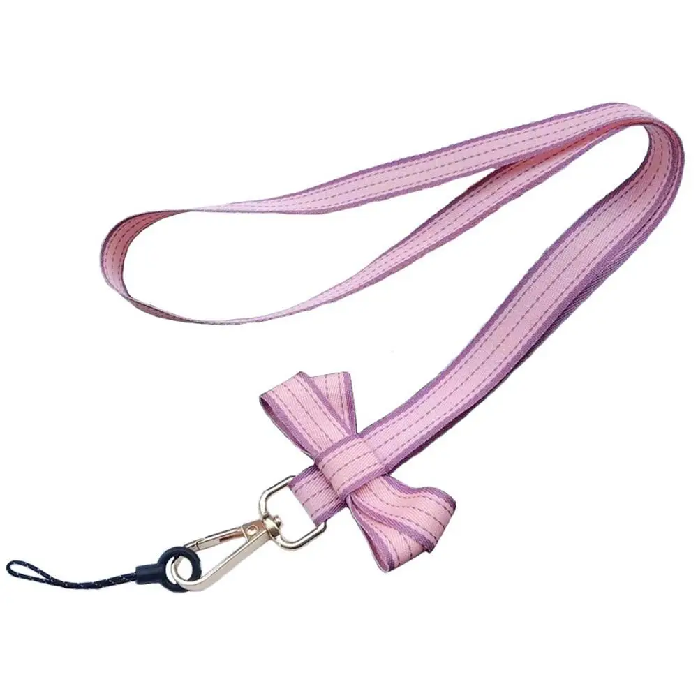 Aksesori telepon kartu ID tempat Lanyard kalung tali gantungan kunci ikatan simpul Lanyard gantungan kunci ponsel tali leher tali ponsel