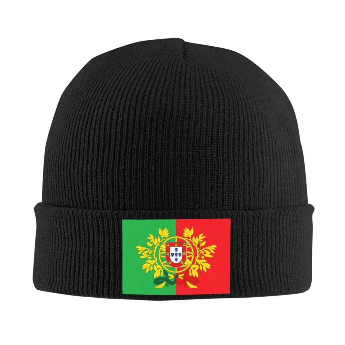 Custom Coat Of Arms Of Portugal Skullies Beanies Caps Unisex Winter Warm Knit Hat Men Hip Hop Adult Portuguese Flag Bonnet Hats