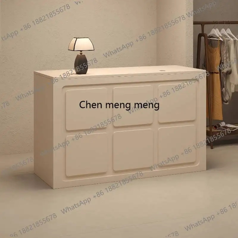 

Small Modern Reception Counter Barber Boutique Design Restaurant Reception Counter White CashierTheke Rezeption Office Furniture