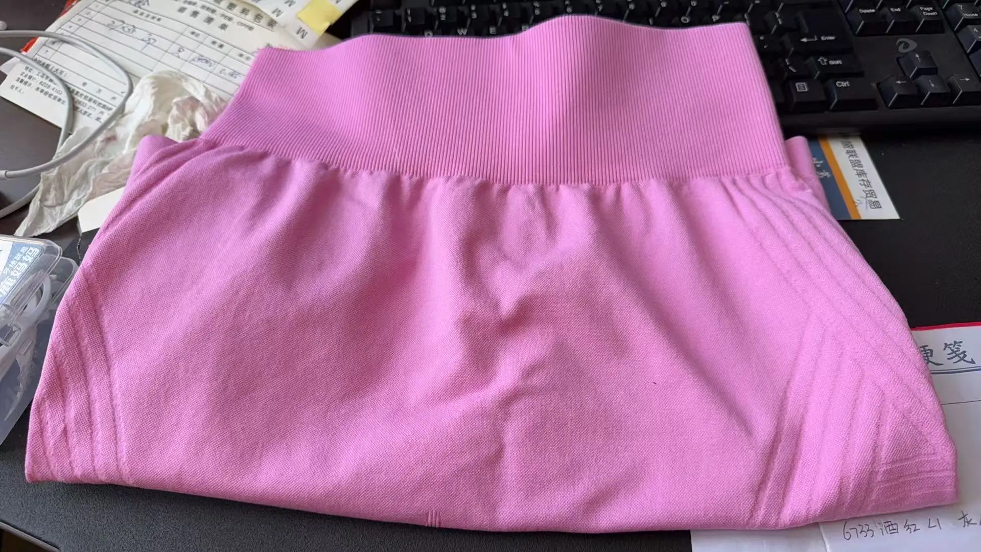 Hoch taillierte, nahtlose Yoga-Shorts für Damen, gestrickt, schmale Shorts, Workout, Laufen, lineare ästhetische Leggings, dehnbare Hip-Lift-Shorts – Detail 27
