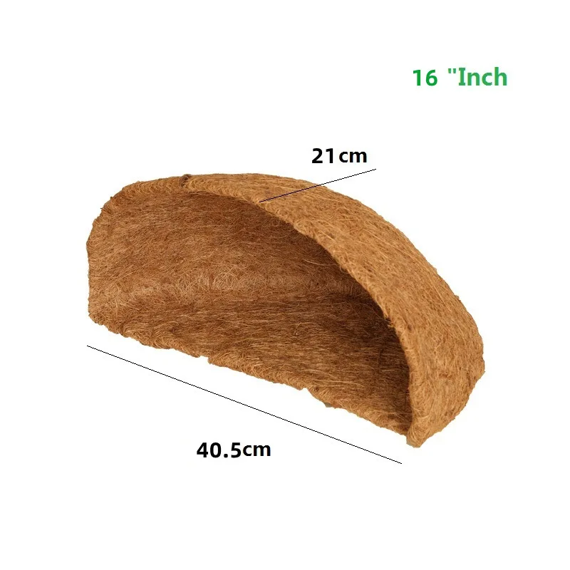 

2Pcs Coconut Fiber Wall Mounted Baskets Versatile Indoor Outdoor Hanging Planters 16 Inch Garden Basket Hanging Coconut Planter