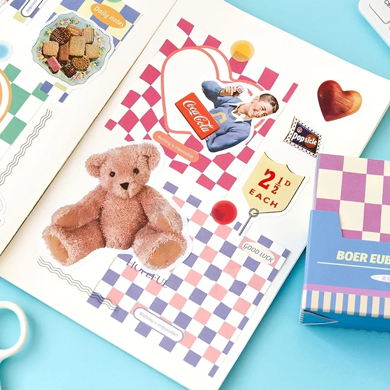 400 Sheets Non-Sticky Notes Grid Message Notes Schedule Reminders DIY Collage Material