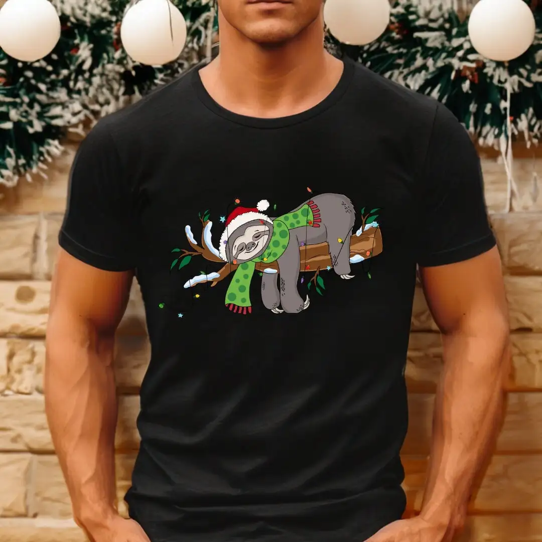 Sloth Mode Christmas T Shirt Merry Slothmas Sweat Party Lover Family Xmas