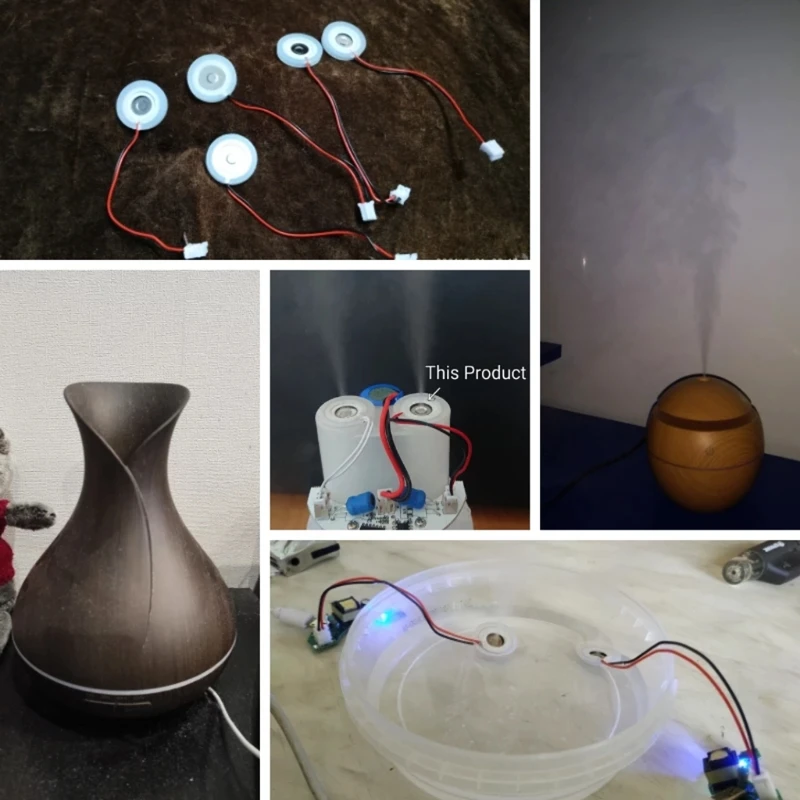 Cakram Keramik Pembuat Kabut Ultrasonik Universal 16Mm untuk Suku Cadang Pengganti Pelembap Rumah Tangga Mudah Dipasang Dropship