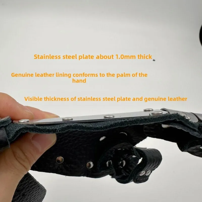 Professional Heavy Duty Stainless Steel Slingshot Fishing Hunting Hand Guard Protective Leather Grip Pulley System Outdoor Tool