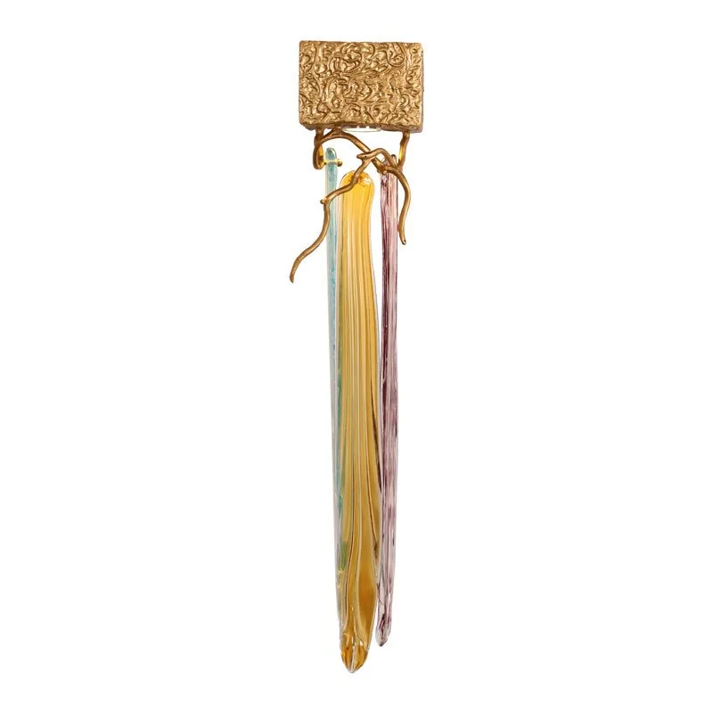 All copper wall lamp, modern simple light luxury living room lamp, luxury creative villa hotel corridor aisle art lamp