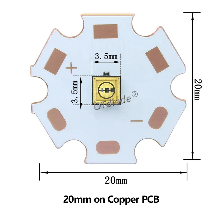 1PCS 265nm 275nm 310nm UVC LED Lamp beads 0.1W 5-7V SMD With 16/20mm Copper PCB Deep UV light Sterilization