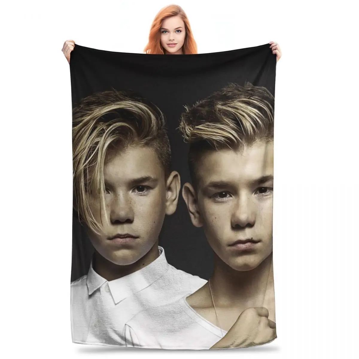 Marcus And Martinus Sweden Norway Eurovision Blankets Flannel Sofa Throw Blankets For Couch Bedding Office Throws Bedspread