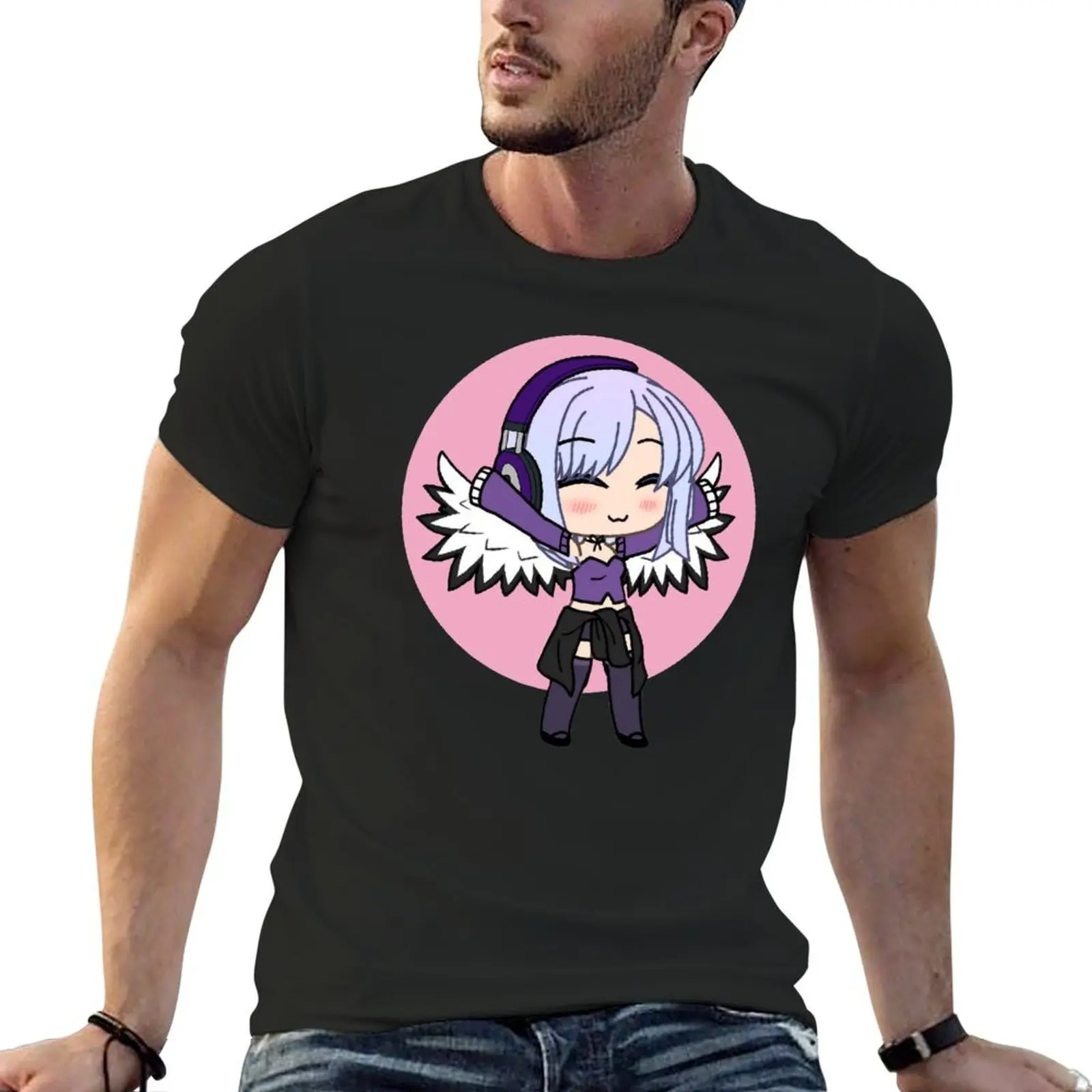 Gacha Series Girl Naomi Luna - cute Gacha Girl with wings T-Shirt street wear essential t shirt graphics T-shirt men