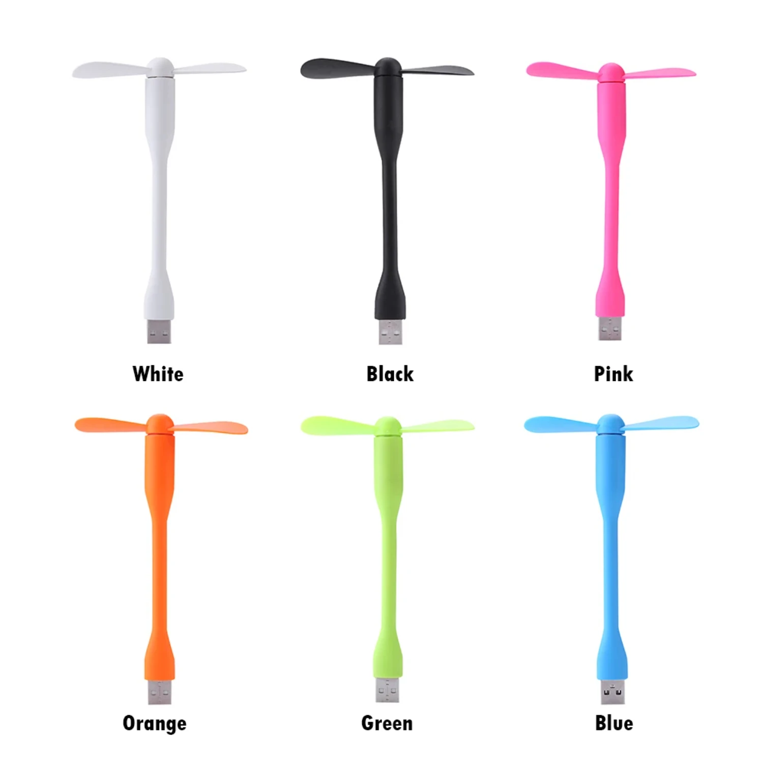 Mini USB Fan Flexible Bendable   Power Bank Laptop PC AC Charger Portable Hand  Computer Summer Gadget