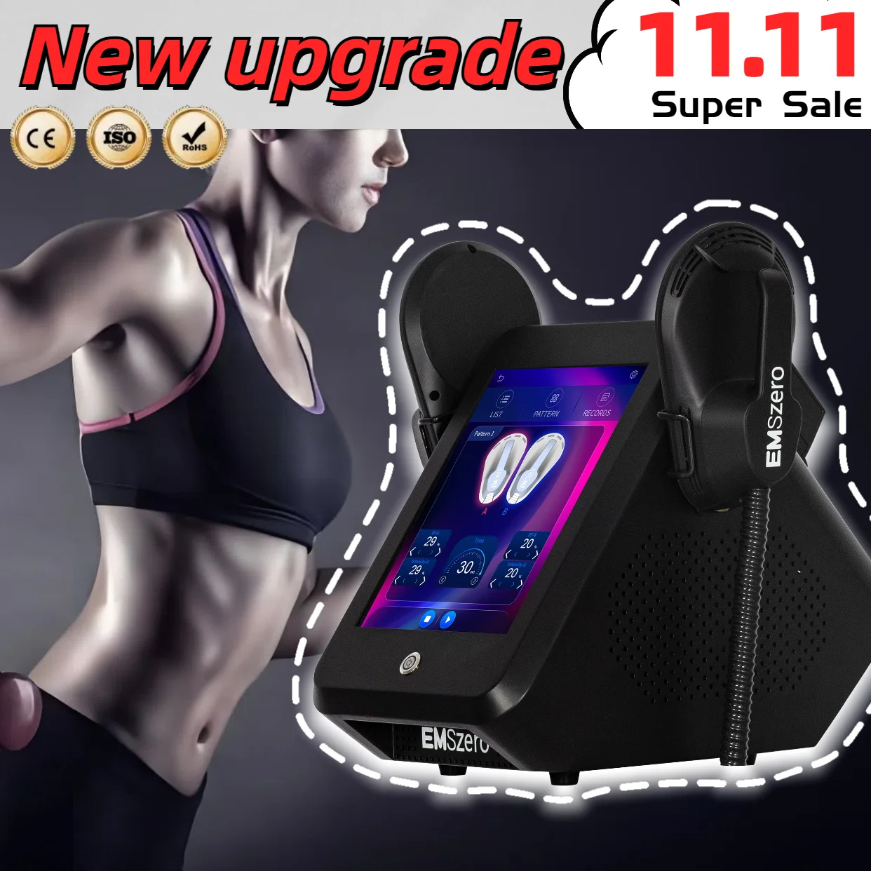 

Профессиональная 6500 Вт Ems Zero NEO RF машина 2024 EM Body Slim Стимуляция мышц EMSZERO PRO Ultra Sculpt Hiemt для похудения