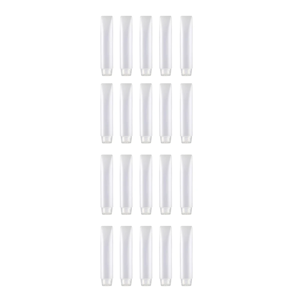 

20pcs Bottle Shampoo Tubes Lotion Pe Dispenser Travel Squeezable Reusable Plastic Safe Leak Proof Lightweight Storage