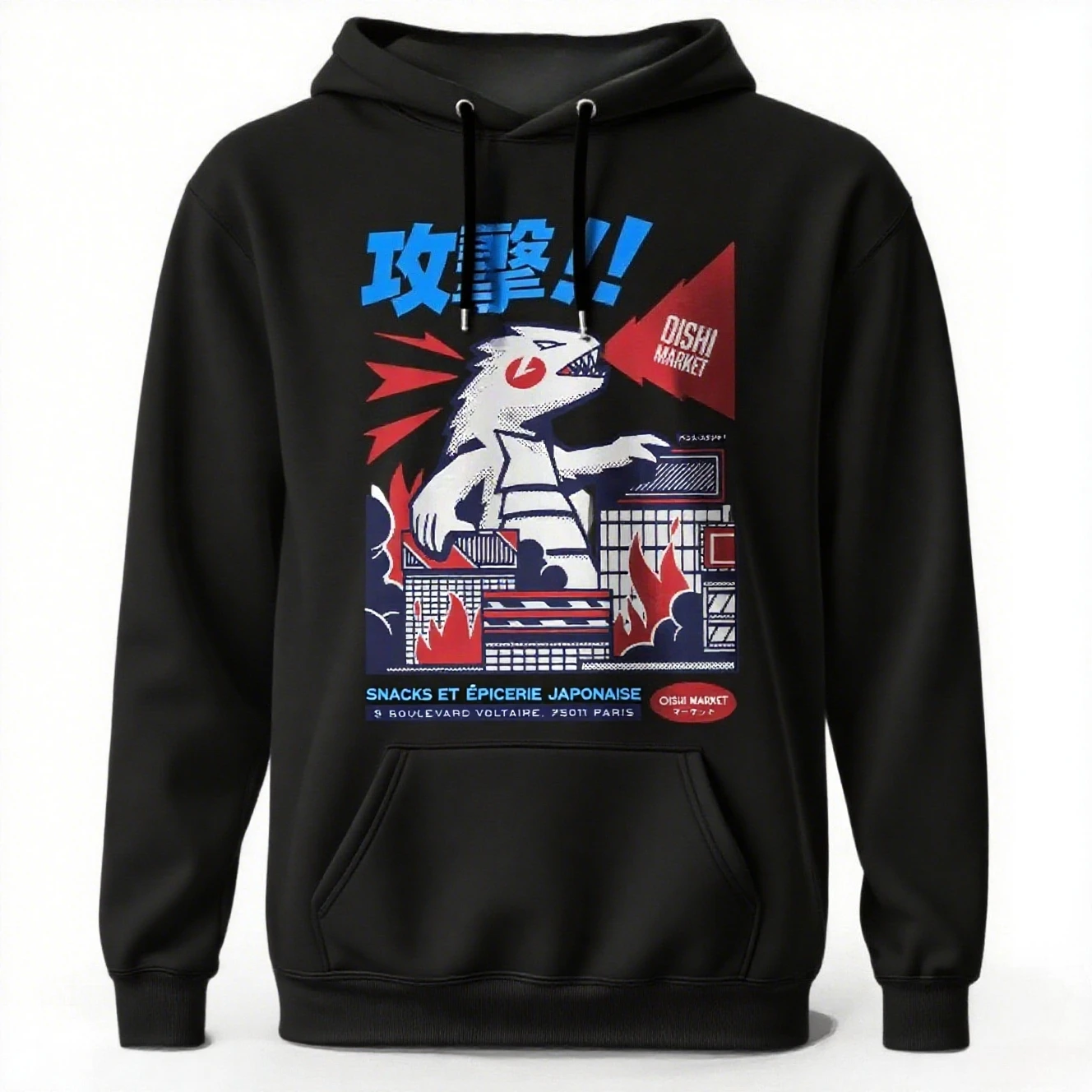 

Monster Graphic Printing Autumn and Winter Cotton Men's and Women's Hoodies Casual Outdoor Street Sports Training Brand Trend