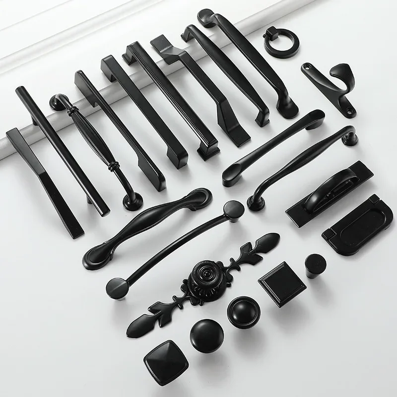 Black Handles for Furniture Cabinet Knobs and Handles Kitchen Handle Drawer Knobs Cabinet Pulls Cupboard Handles Knobs