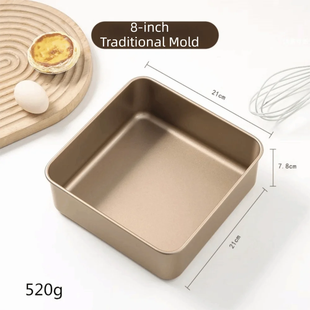 

Thickened Carbon Steel Square Baking Pan Multisize Heavy Duty Metal Cake Baking Sheet Deep Rectangular Food Safe Coating