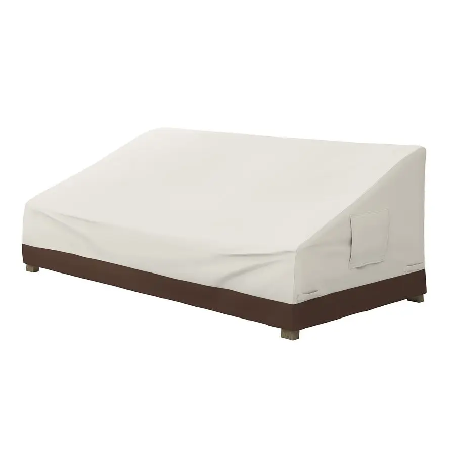 

Basics 3 Seater Outdoor Couch and Patio Furniture Covers, Waterproof, AntiUV, Durable, Beige Tan