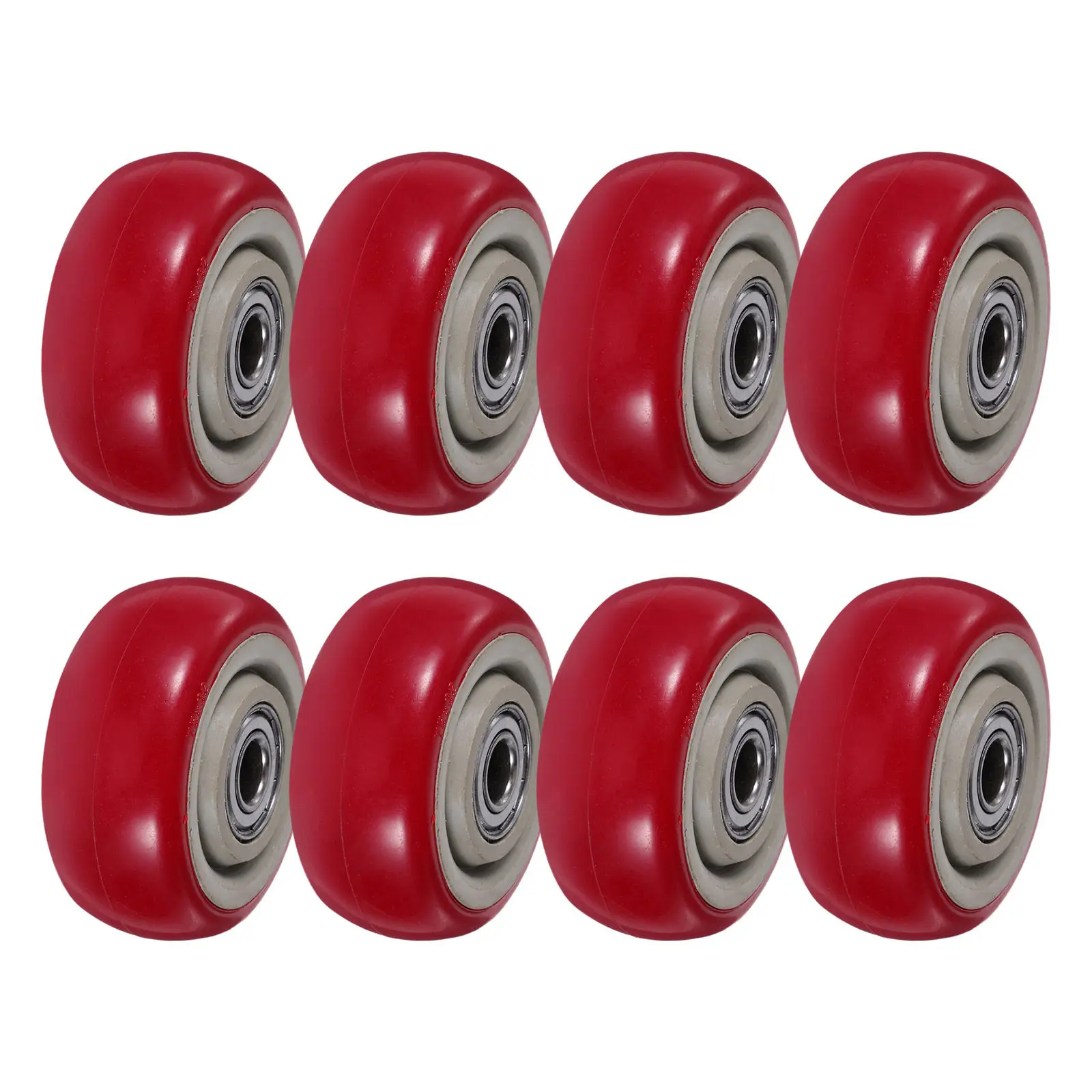 8Pcs Heavy Duty Swivel Caster Wheels 3 Inch Polyurethane Low Noise High Load Bearing Replacement for Furniture Cart