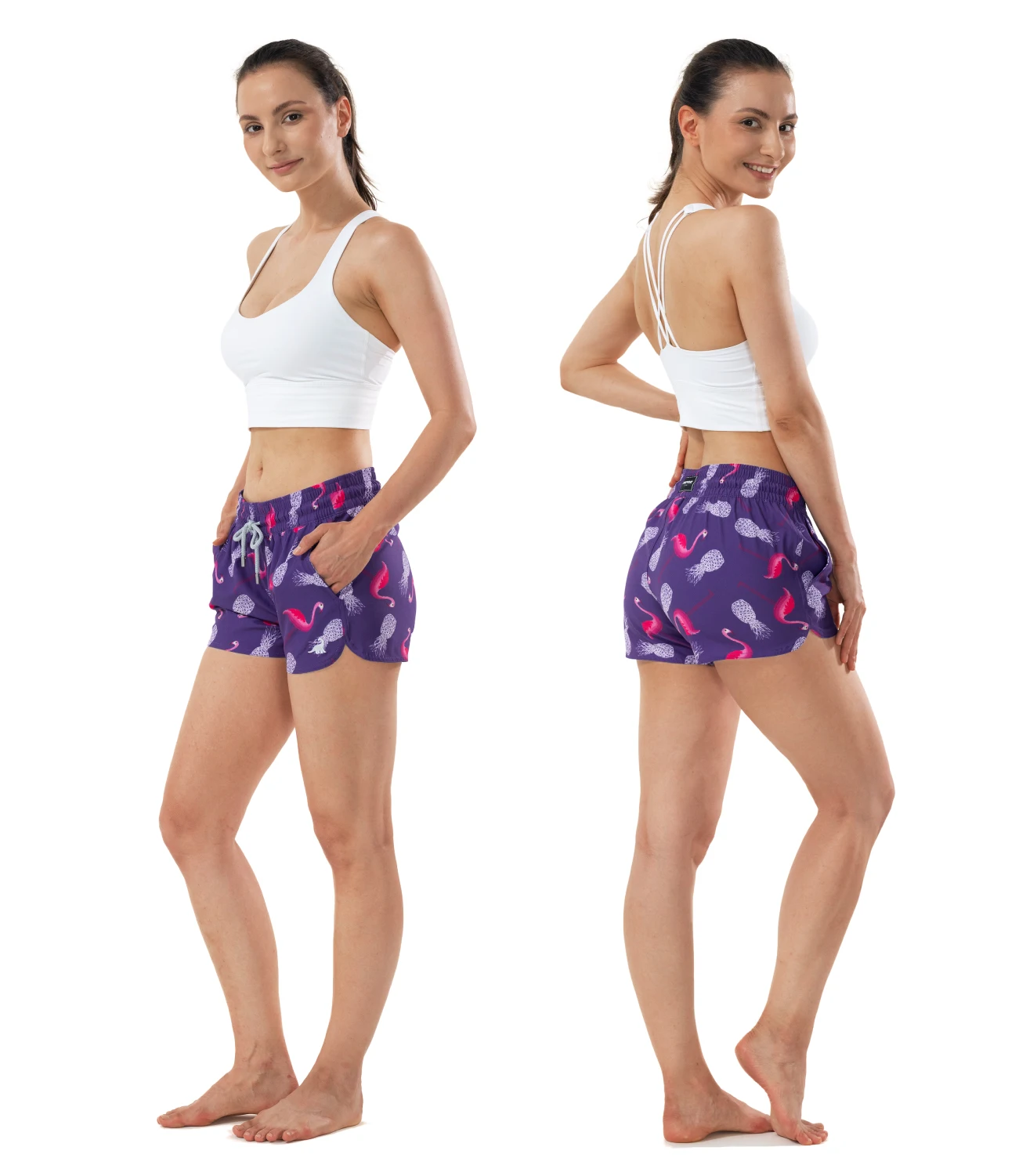 SURFCUZ pantaloncini da surf elasticizzati da donna Quick Dry surf costume da bagno costume da bagno estivo pantaloni da bagno Swim Beach Short for