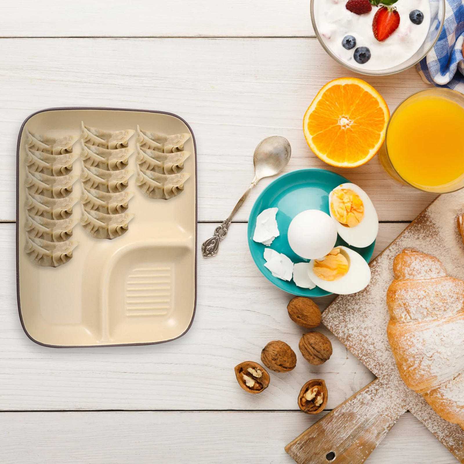 

1Pcs Ceramic Dumpling Plate Simple Elegant Food Storage Suitable Home Restaurant Buffet Hotel Dipping Sauce Dish