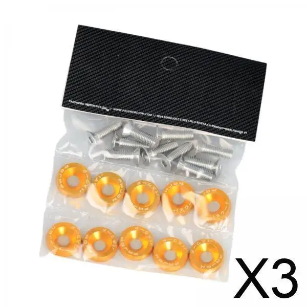 

Комплект золотистых металлических шайб M6 для прямой замены винтов и прокладок для аксессуаров Chevrolet S10