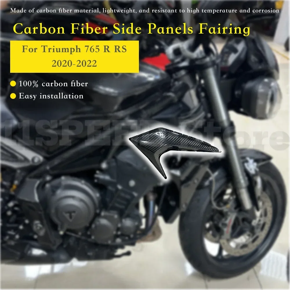 

Side Panels Fairing Motorcycle Accessories For Triumph Street Triple 765 R RS 2020 2021 2022 Carbon Fiber for triple 765R 765RS