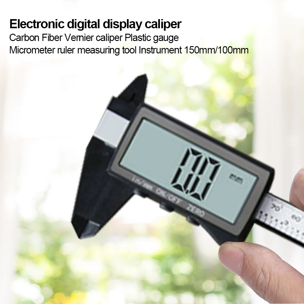 Digital Caliper 100/150mm Micrometer Measuring Gauge Full Screen Digital Vernier Caliper for Home/Industrail/Jewlery Measurement