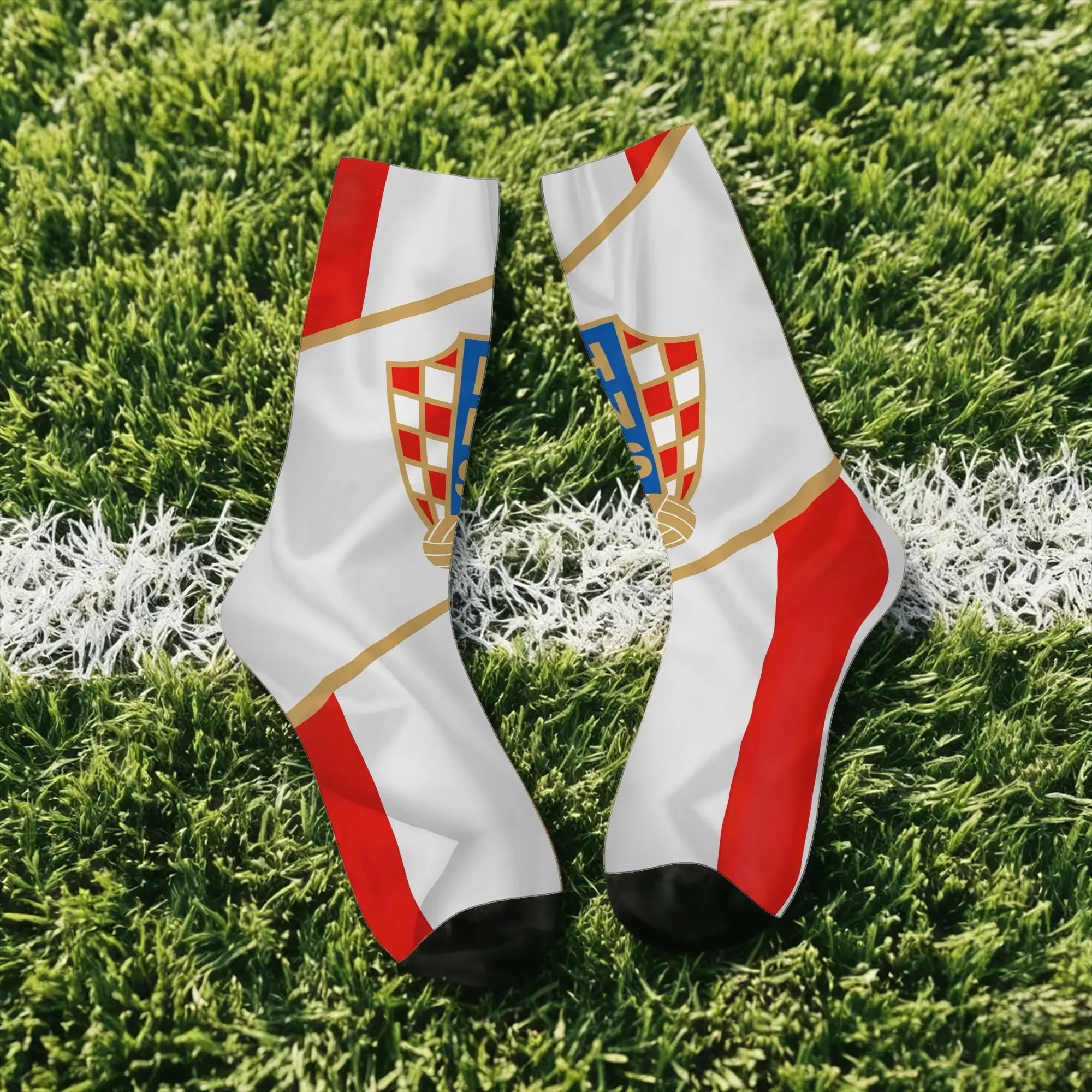Happy Funny Croatia Retro Harajuku  Hip Hop Novelty Pattern Crew Sock Match Day Essentials