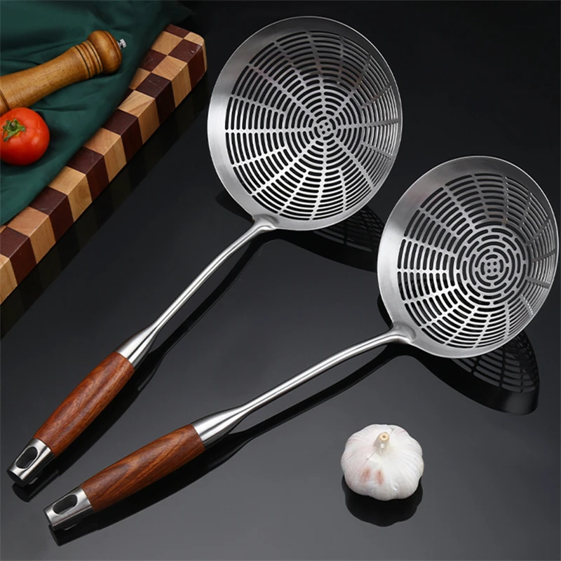 Extra Large Kitchen Strainer Skimmer Stainless Steel Colander Food Cooking Filter Pasta Tools Frying Ladle Noodles Sieve Tools