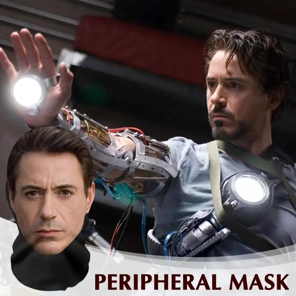 Nouveau Iron Man 3D imprimé masque visuel complet réaliste célébrité interprète masque facial accessoires Costume pour fournitures de fête Cosplay