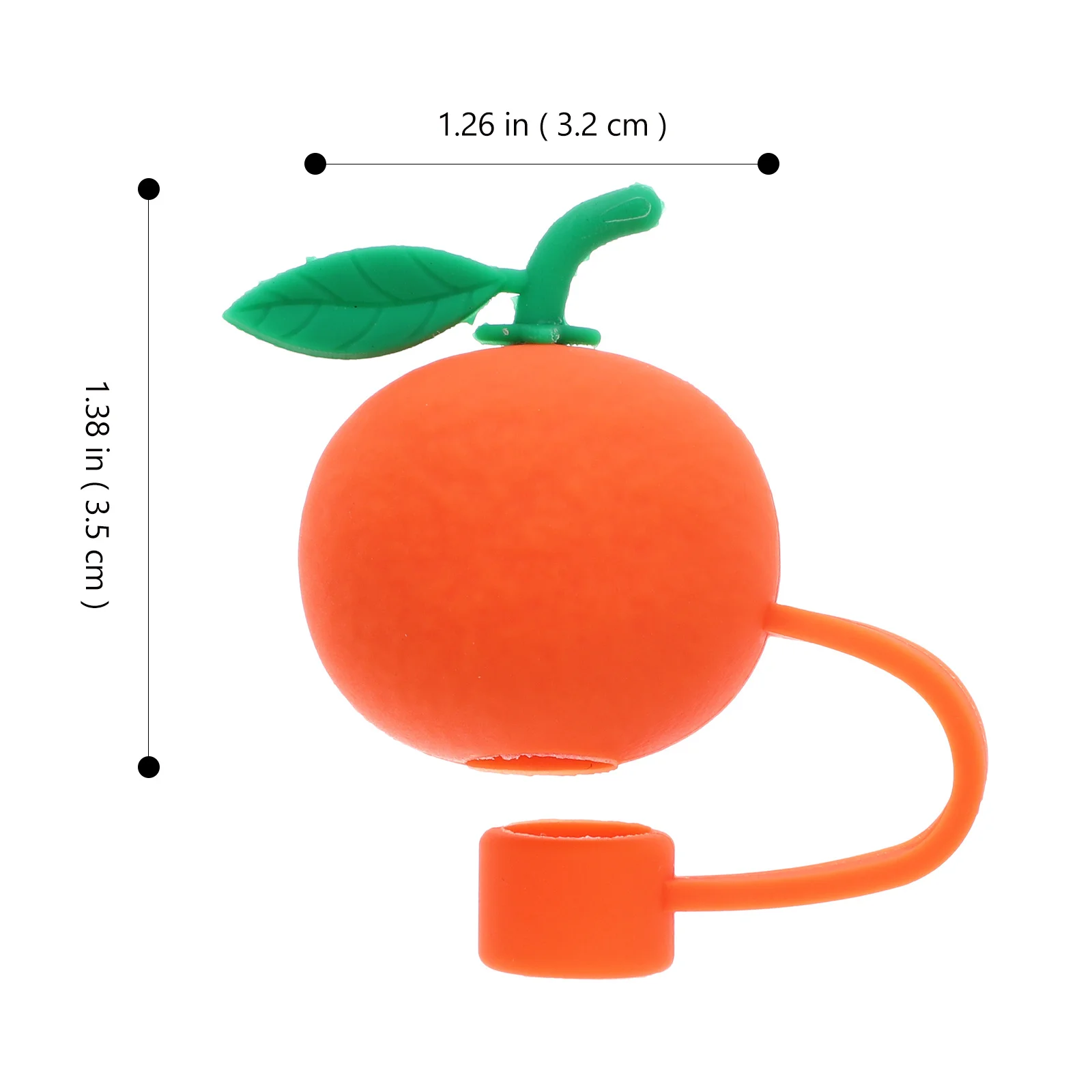 

4Pcs Silicone Straw End Protectors Orange Shape Stylish and for All Occasions and Events Straw Caps Covers