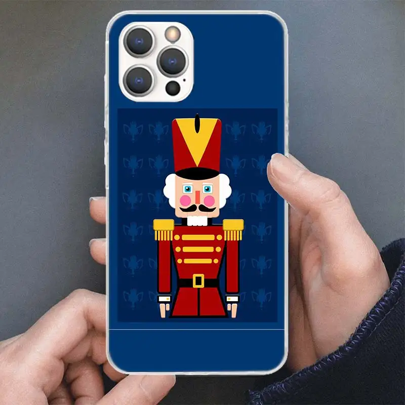 Nutcracker King Cartoon Phone Case For Apple iPhone 16 15 14 13 12 11 Pro Max Mini XS XR X 7 Plus 8 + SE Soft Silicone Print She