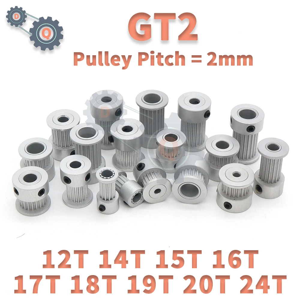 GT2 Pulley 12T 14T 15T 16T 17T 18T 20T 24T 2GT Pulley 2GT Synchronous Wheel GT2 Printer Pulley 6mm 10mm GT2 16 teeth 20 teeth