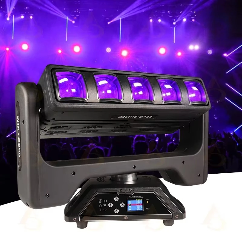 منتج جديد مخصص 5x60 واط Rgbw Led بكسل شعاع تتحرك رئيس ضوء لحفل الزفاف Luces Dj