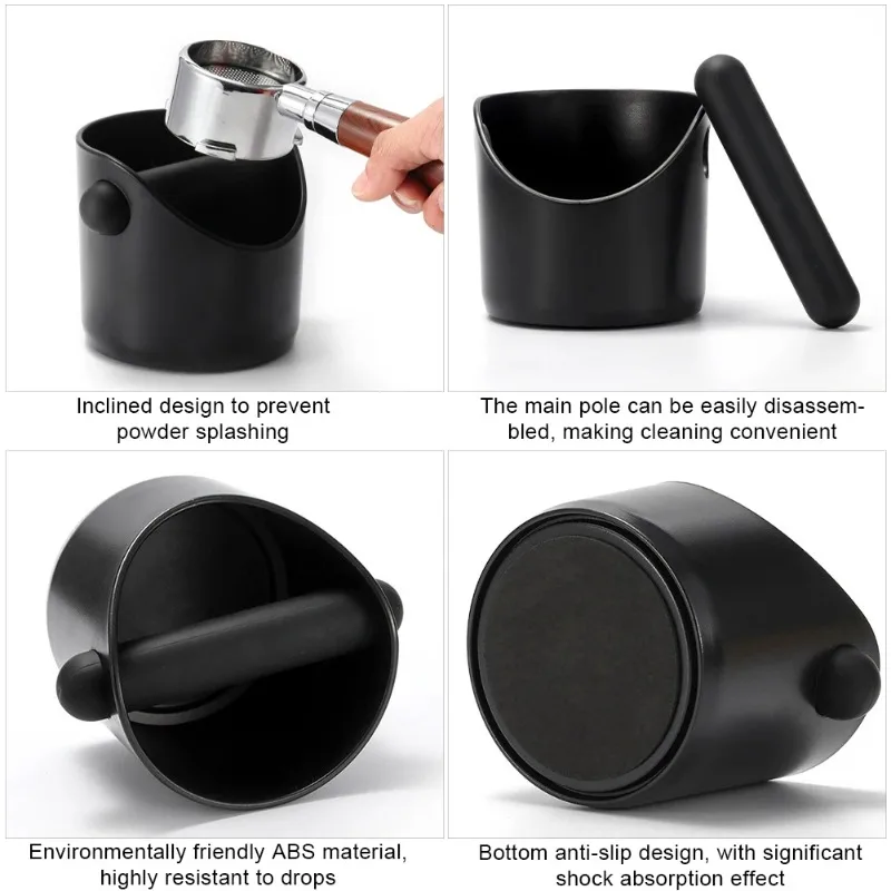 1pcs Coffee Powder Slag Barrel ABS Plastic Barrel Round Mini Slag Tank Semi-automatic Coffee Machine Special Slag Box